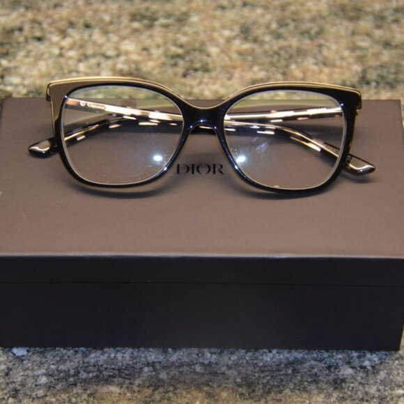NEW Christian Dior Montaigne 50 Eyeglasses (Black Havana) - Picture 1 of 13